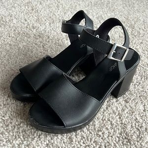 Topshop Black Chunky Heel